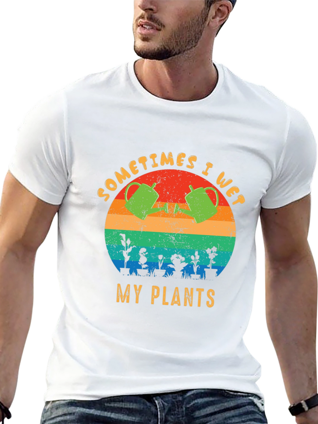 Sometimes I Wet My Plants T-Shirt Funny Gardening Tee