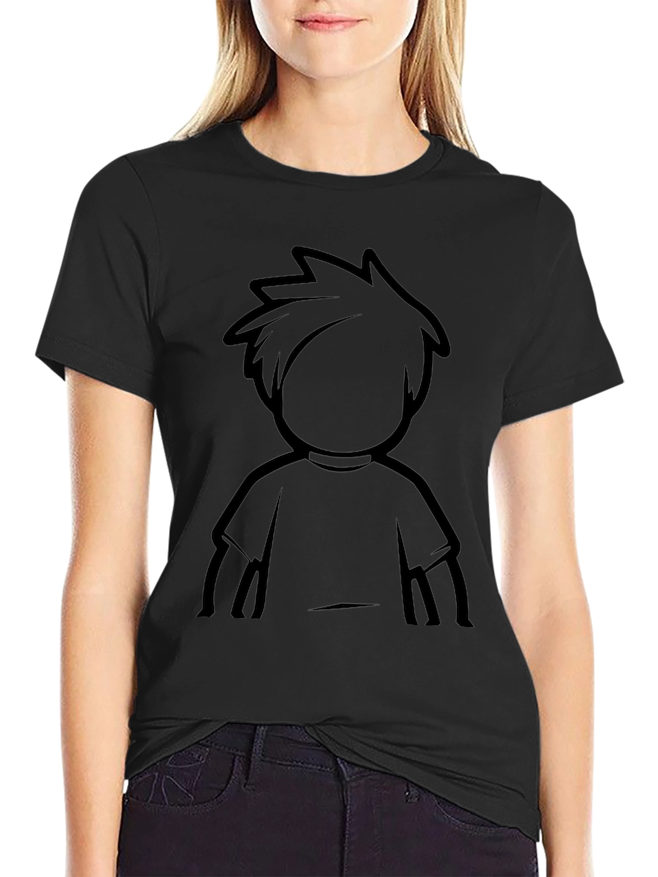 Silhouette Graphic Tee - Unisex Black T-Shirt