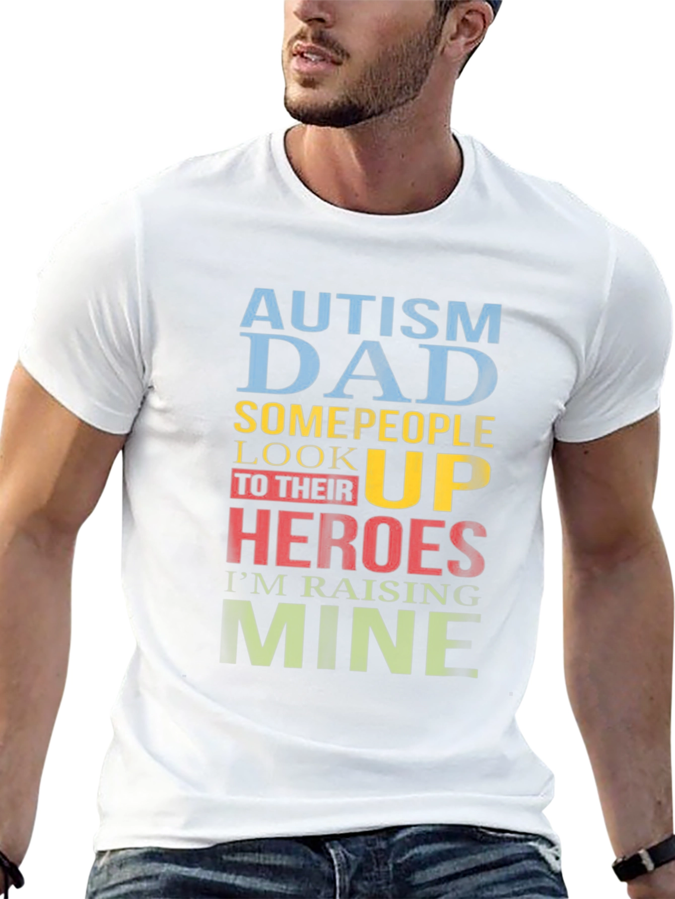 Autism Dad Heroes Graphic T-Shirt