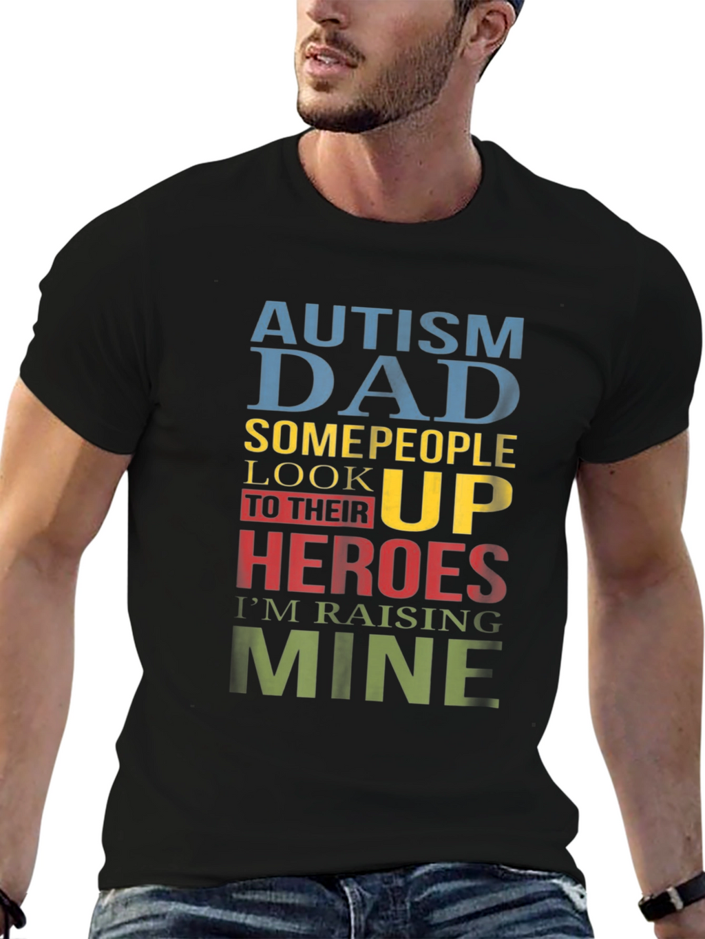 Autism Dad Heroes Graphic T-Shirt