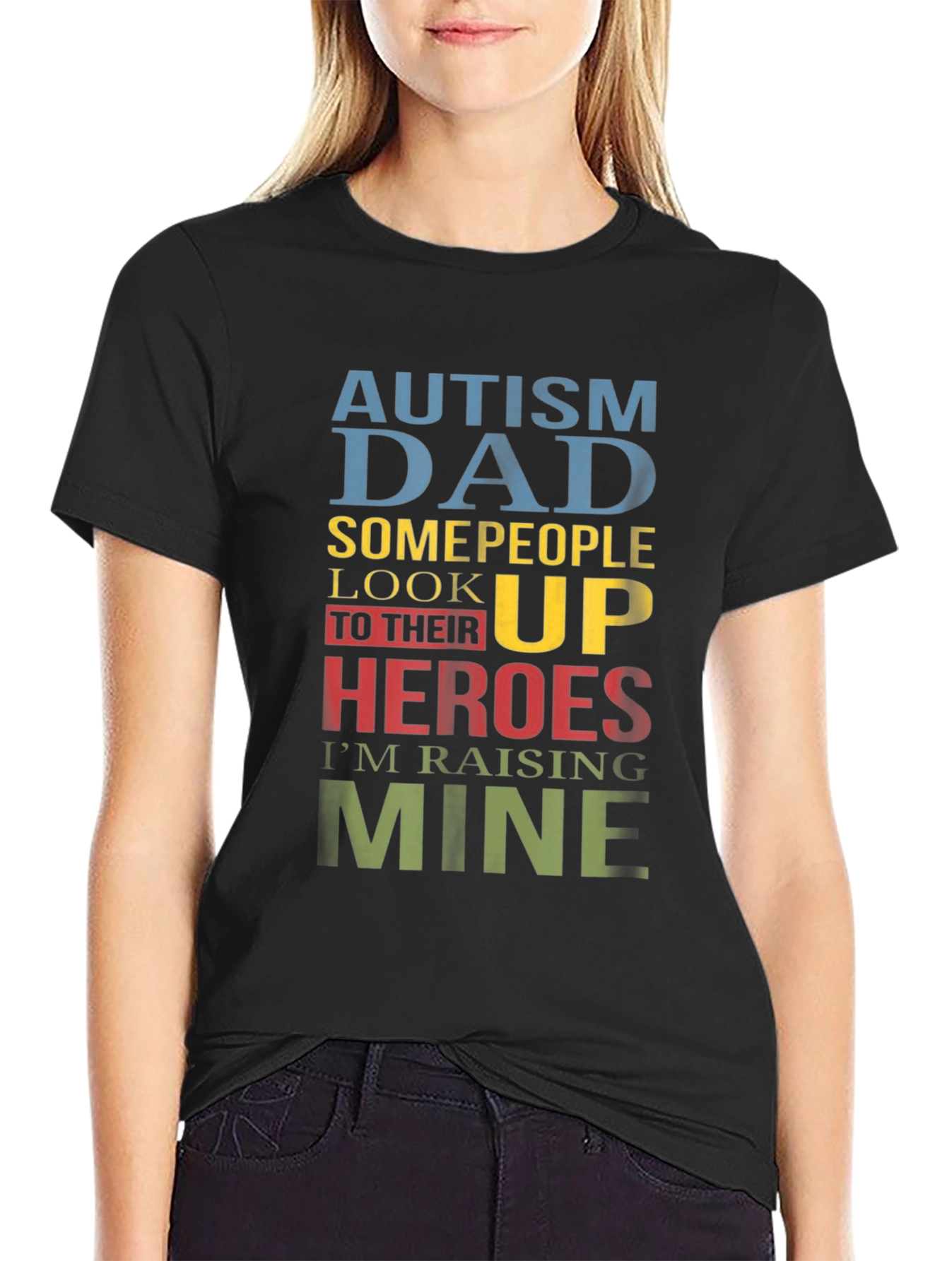 Autism Dad Heroes Graphic T-Shirt