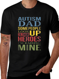 Autism Dad Heroes Graphic T-Shirt