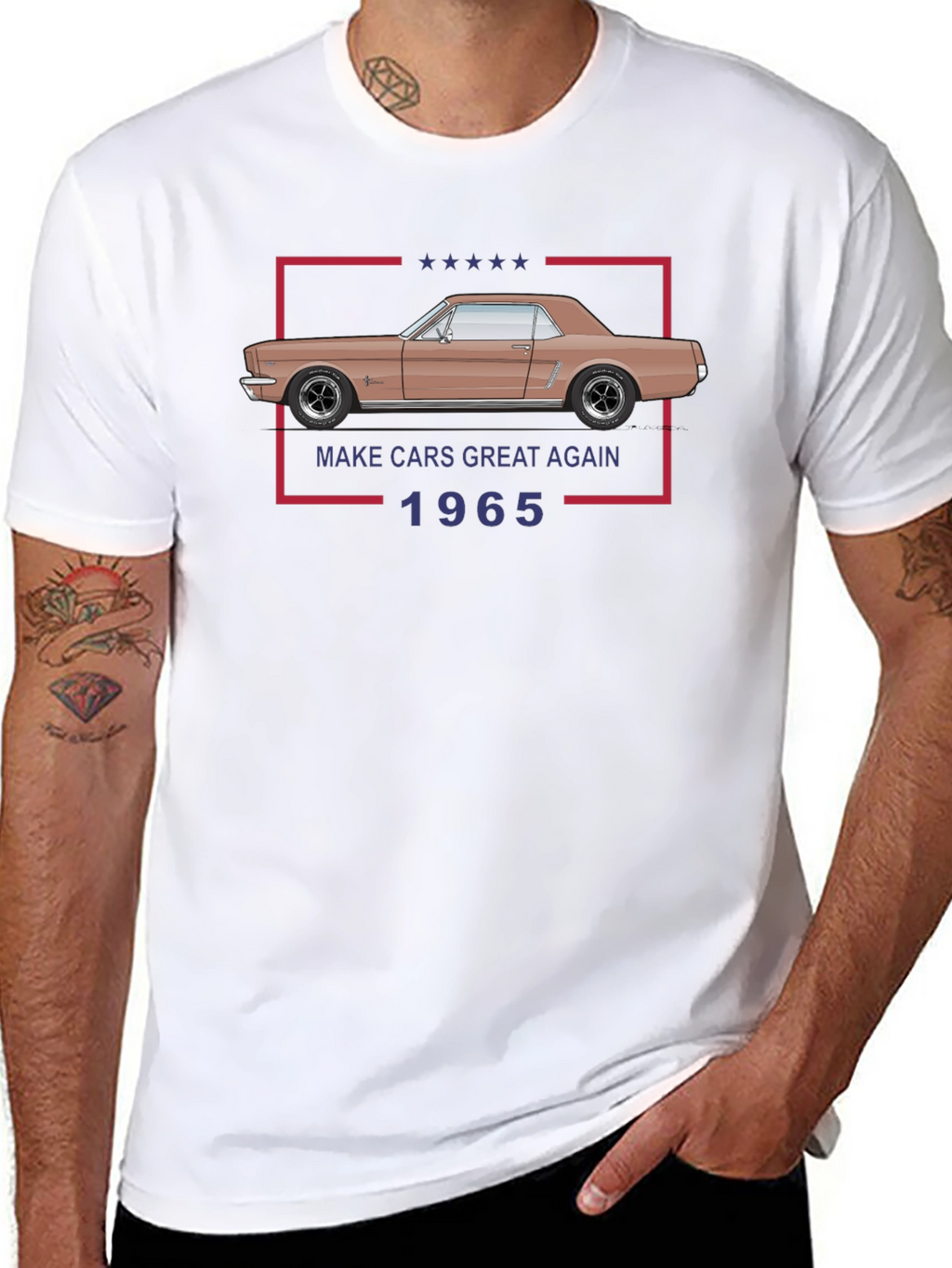 Classic 1965 Car T-Shirt - Make Cars Great Again