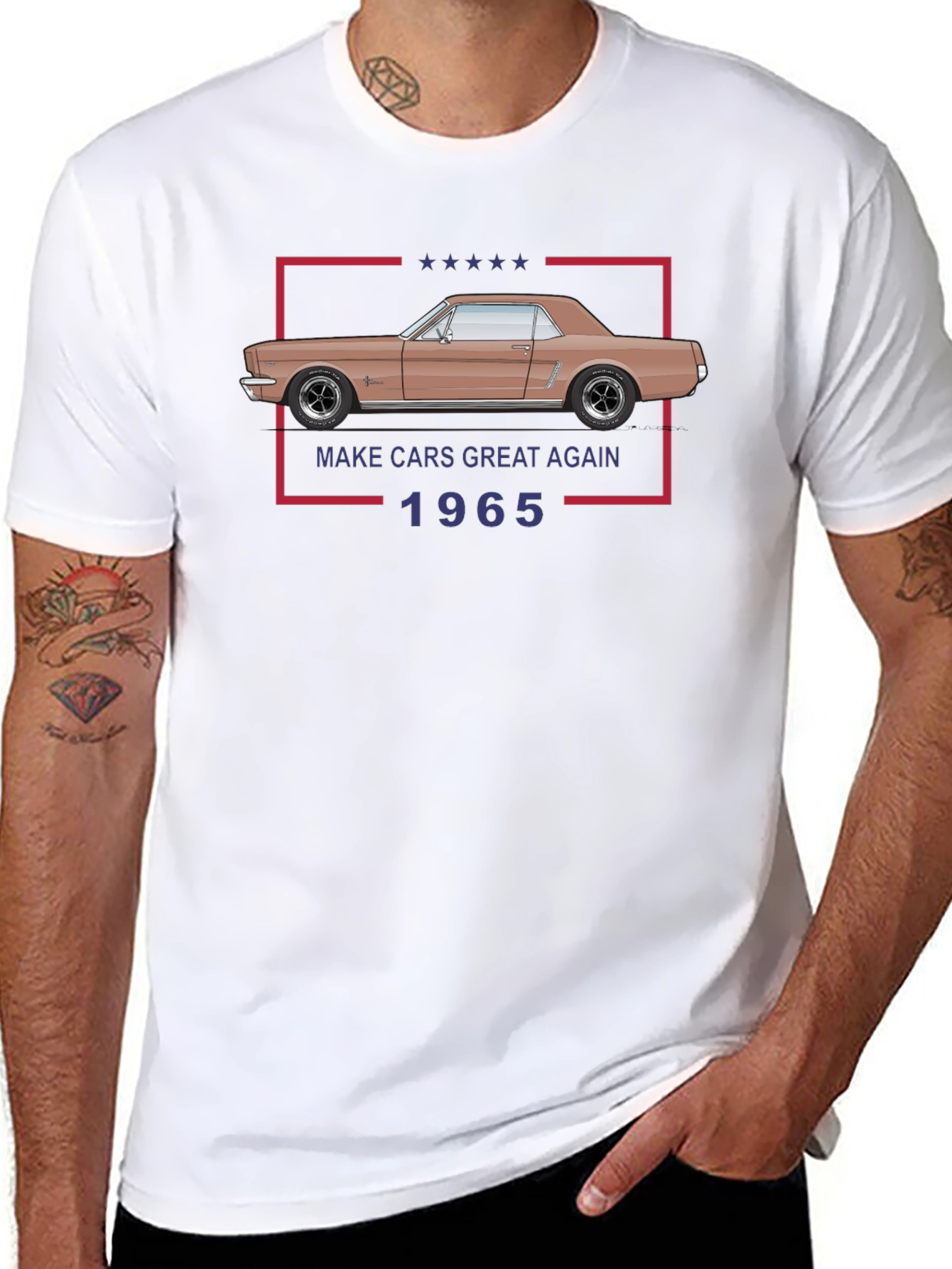 Classic 1965 Car T-Shirt - Make Cars Great Again