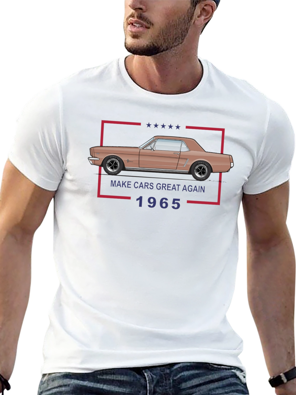 Classic 1965 Car T-Shirt - Make Cars Great Again
