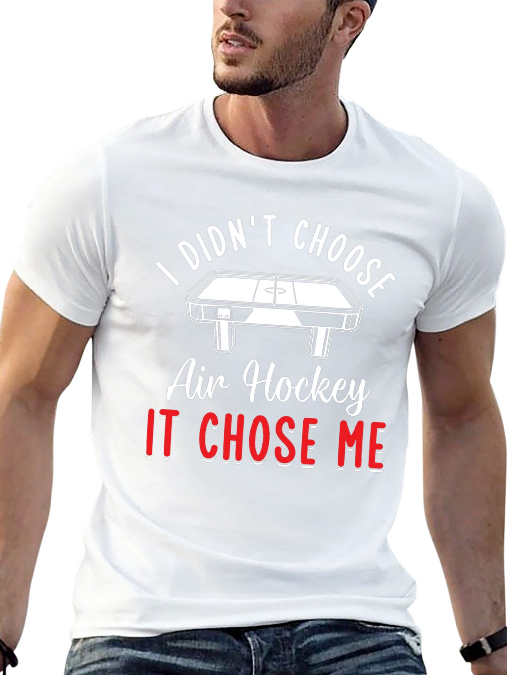 Air Hockey Chose Me T-Shirt - Novelty Graphic Tee