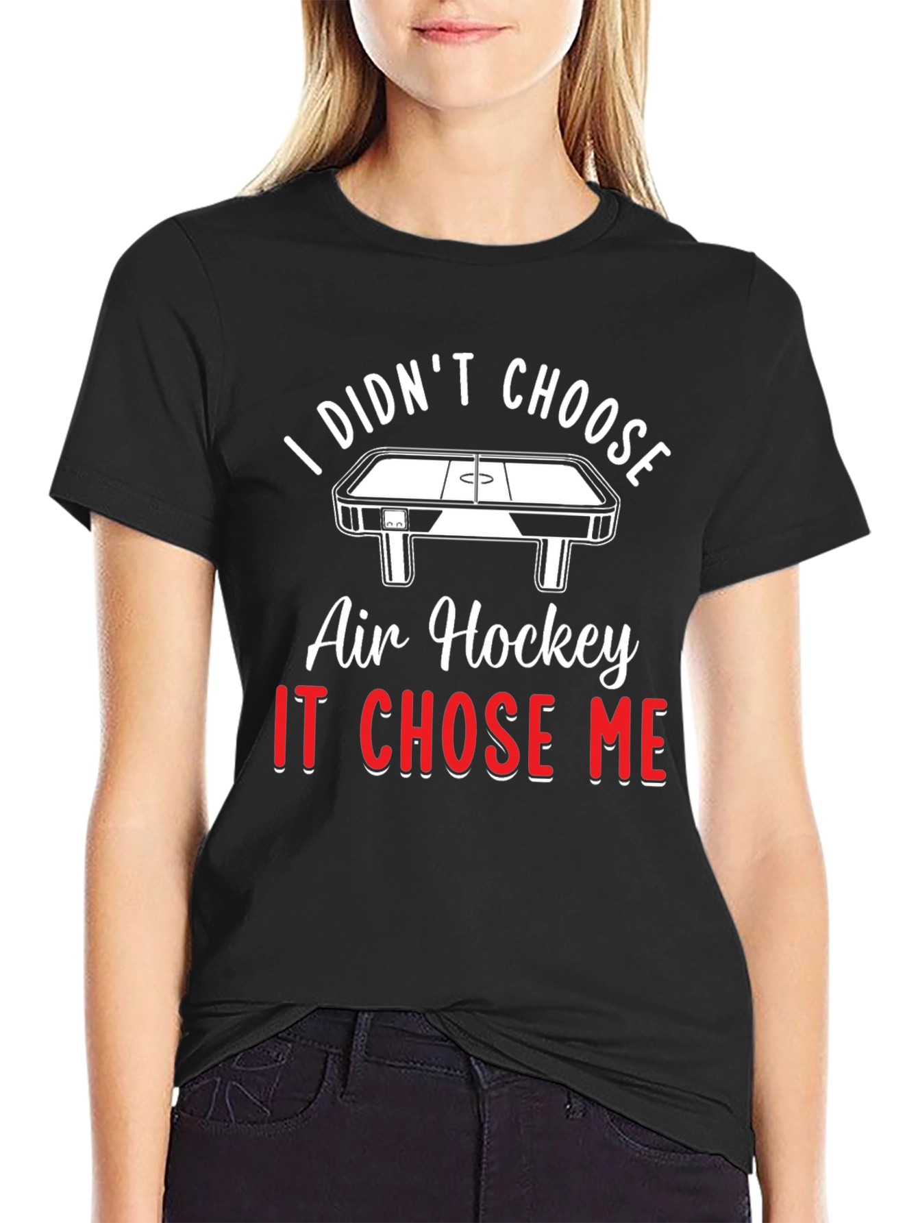 Air Hockey Chose Me T-Shirt - Novelty Graphic Tee