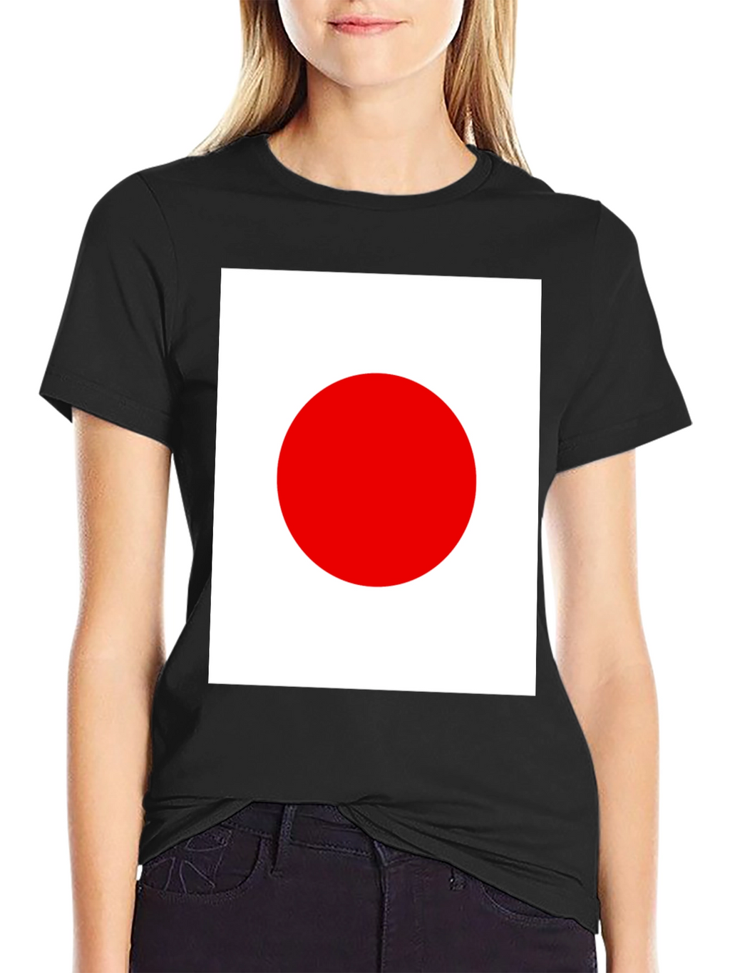 Japanese Flag Graphic Black T-Shirt