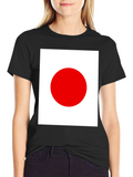 Japanese Flag Graphic Black T-Shirt