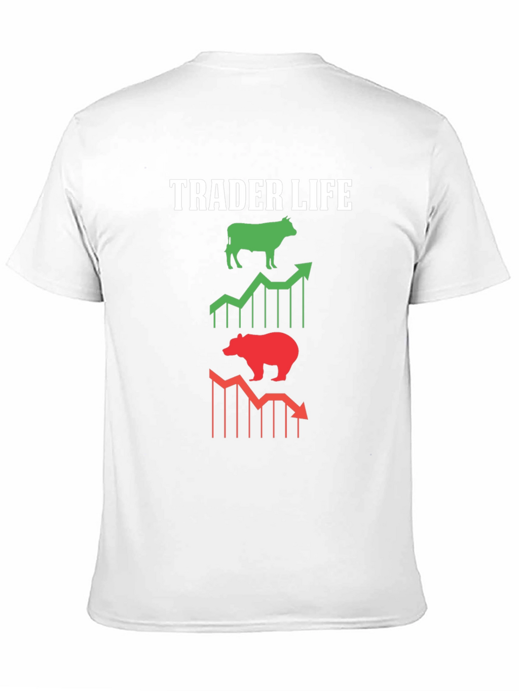 Trader Life Bull and Bear Black Graphic Tee