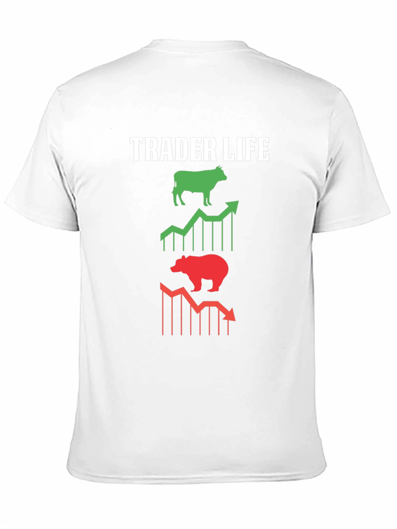 Trader Life Bull and Bear Black Graphic Tee