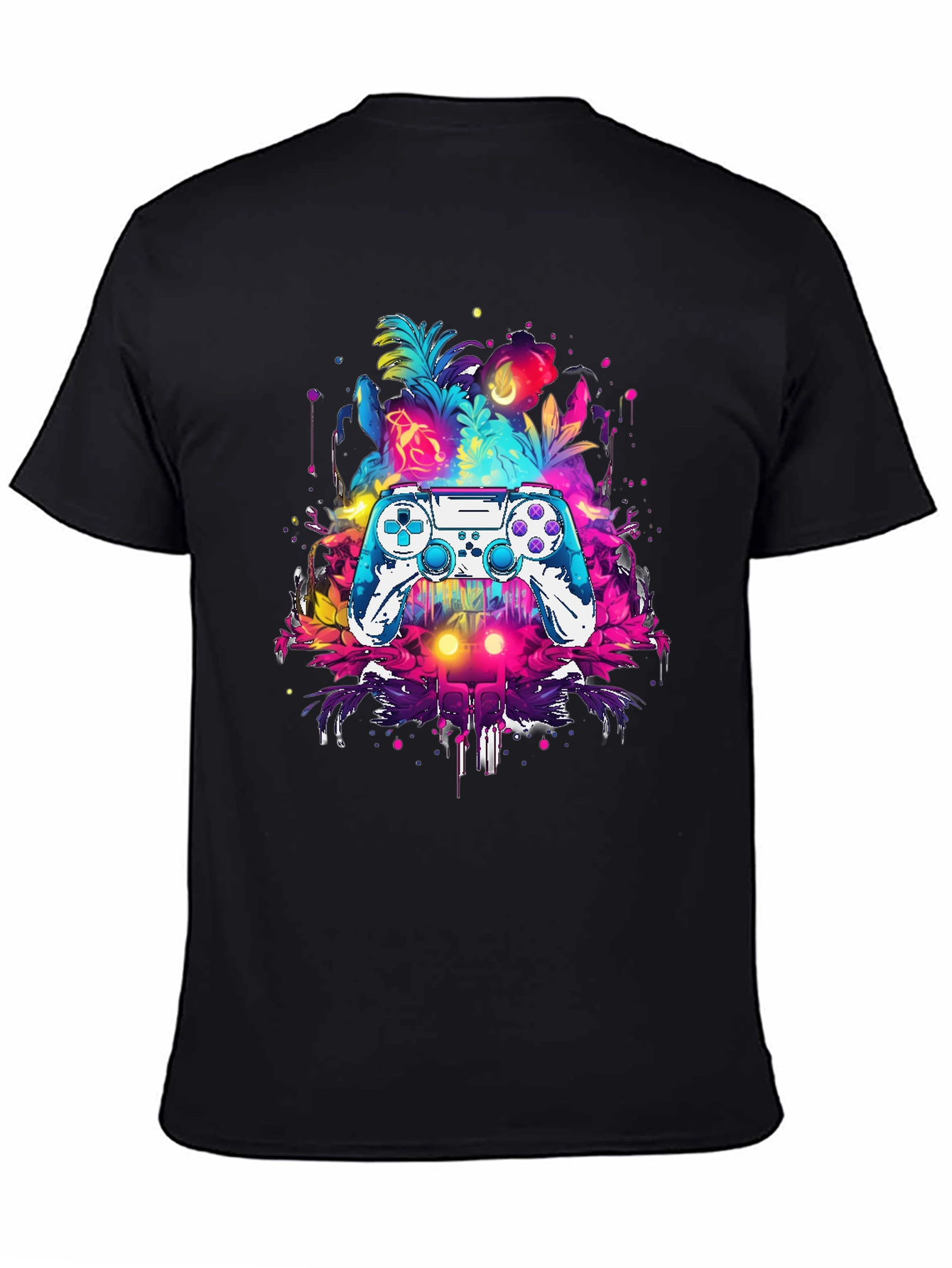Vivid Gamer Controller Graphic T-Shirt
