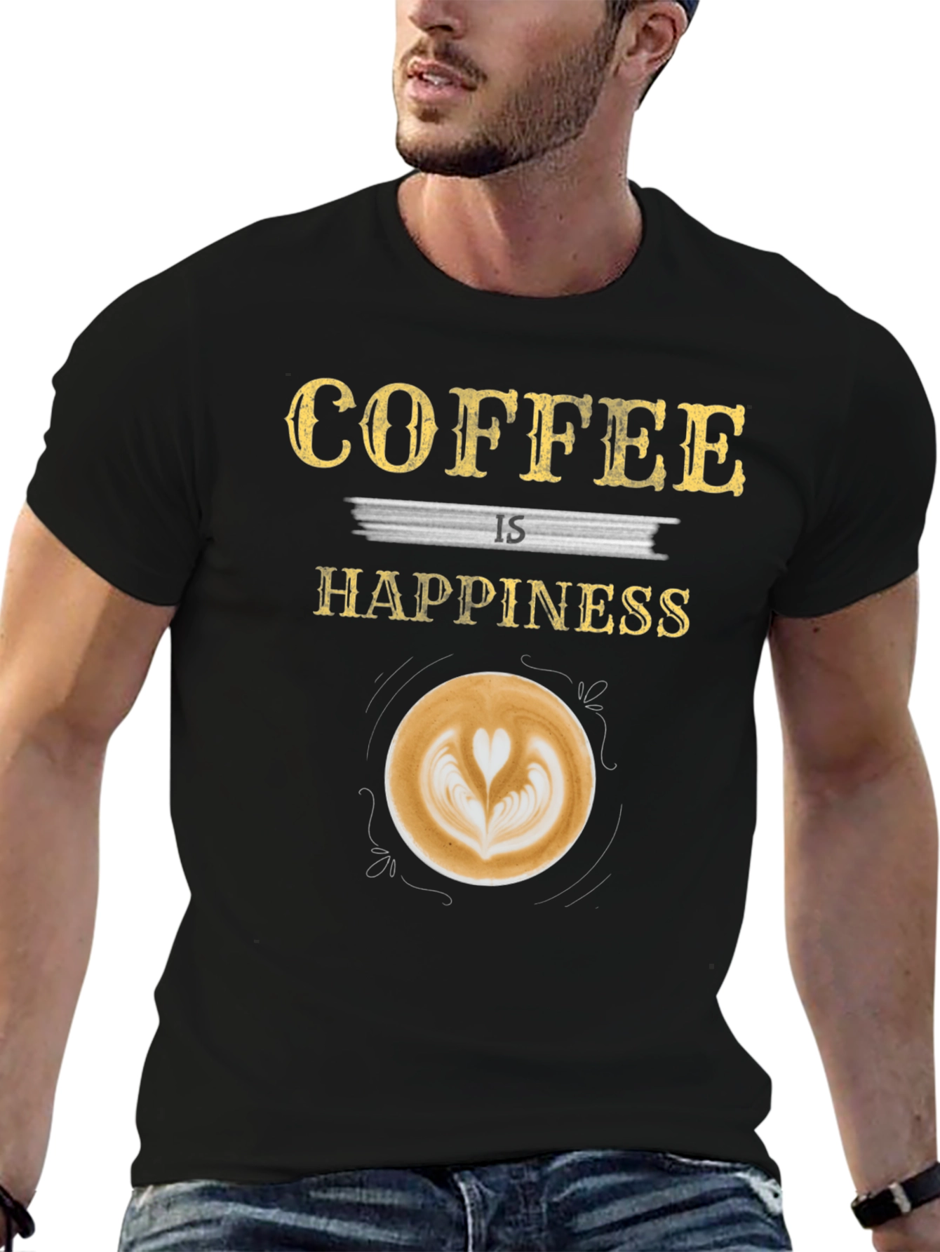 Coffee is Happiness Graphic T-Shirt