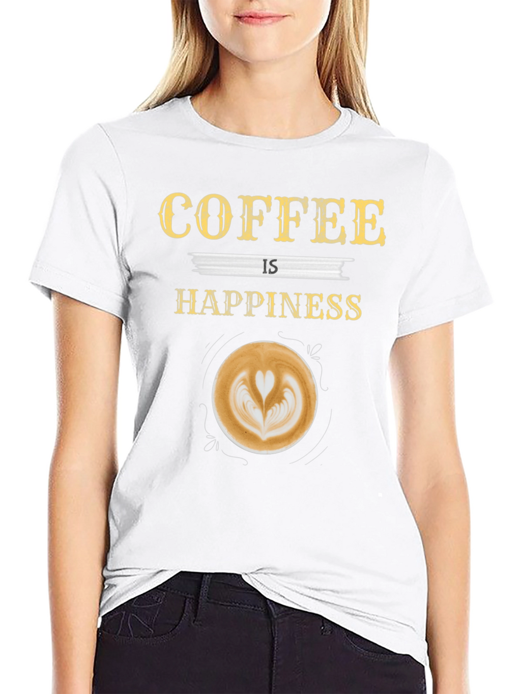 Coffee is Happiness Graphic T-Shirt
