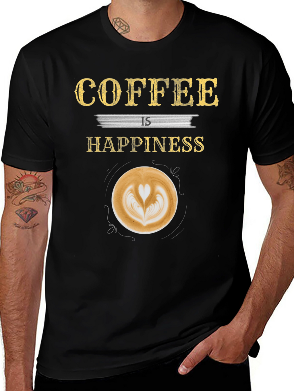 Coffee is Happiness Graphic T-Shirt