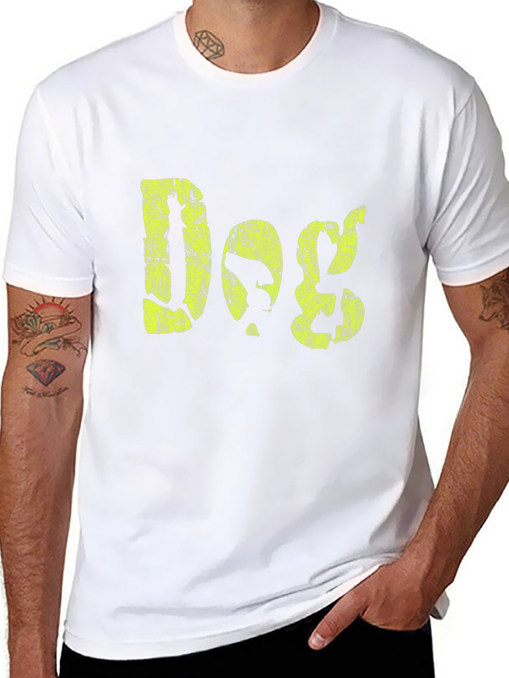 Dog Graphic Print Tee - Casual Style