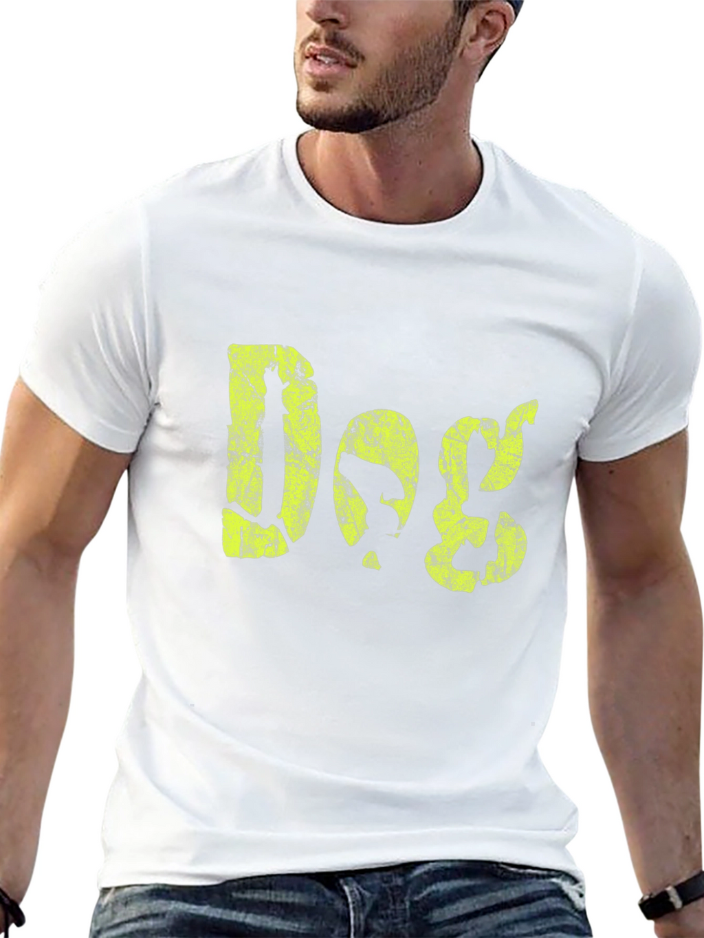 Dog Graphic Print Tee - Casual Style