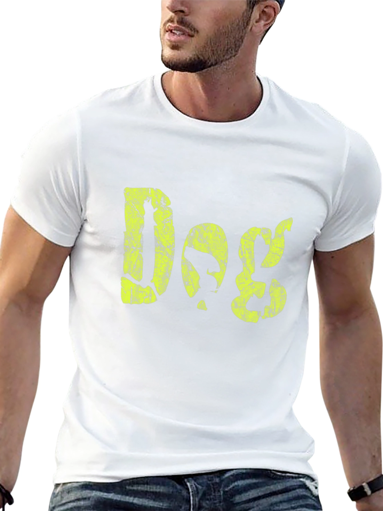Dog Graphic Print Tee - Casual Style