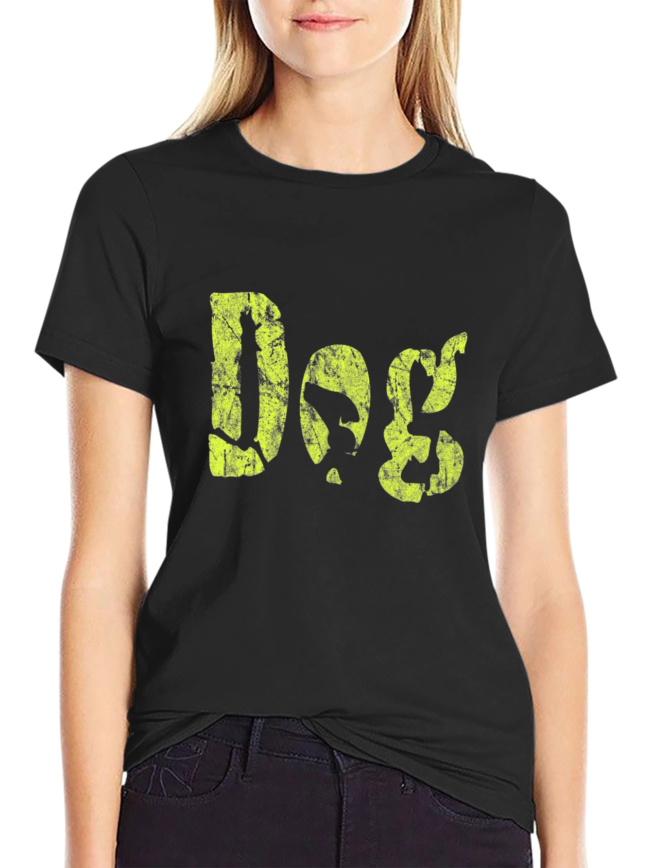 Dog Graphic Print Tee - Casual Style