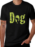 Dog Graphic Print Tee - Casual Style