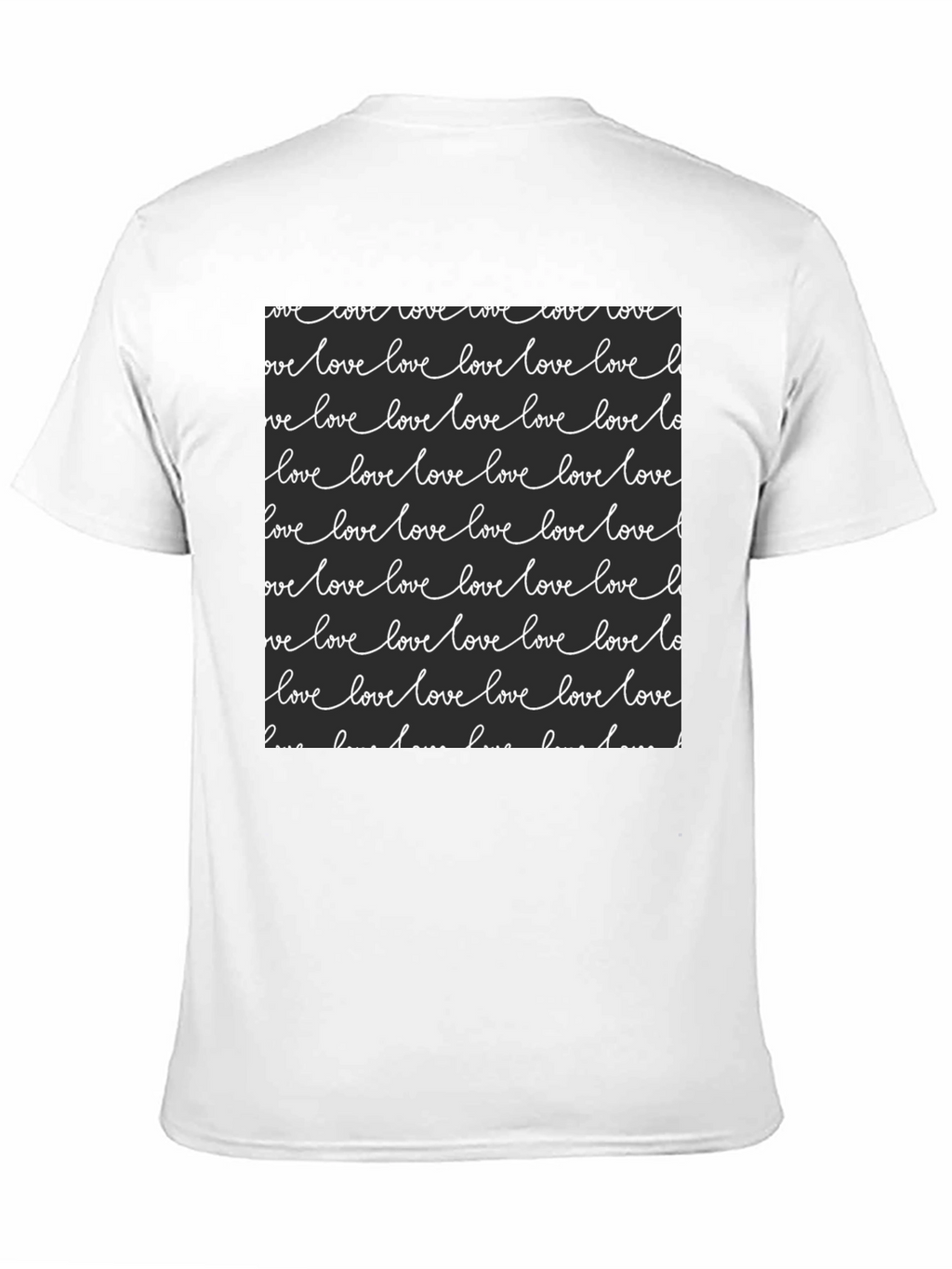Love Script Print Black T-Shirt