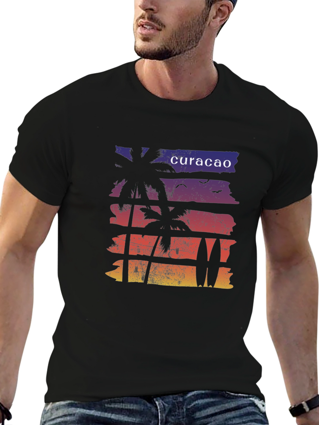 Curacao Sunset Graphic Tee