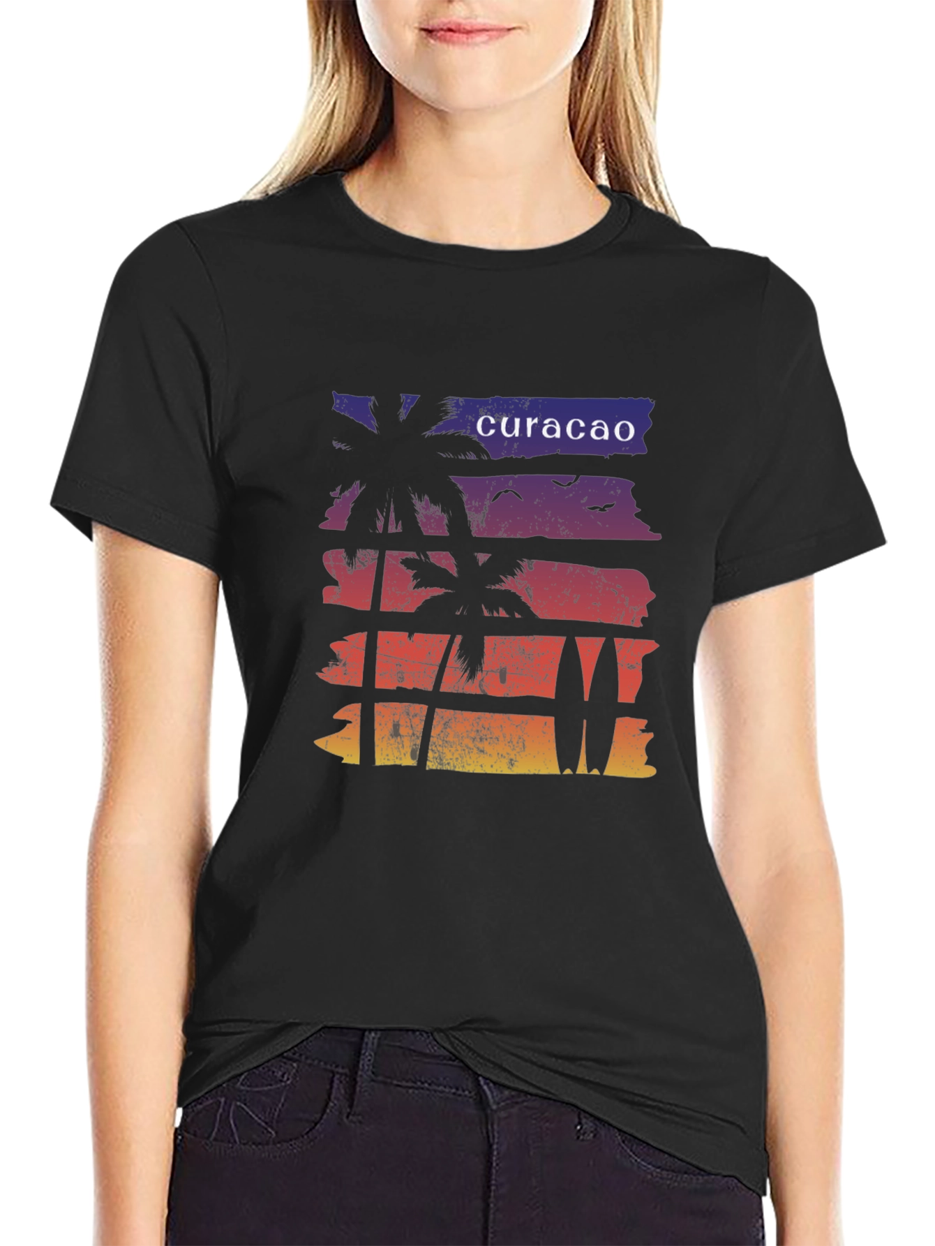 Curacao Sunset Graphic Tee