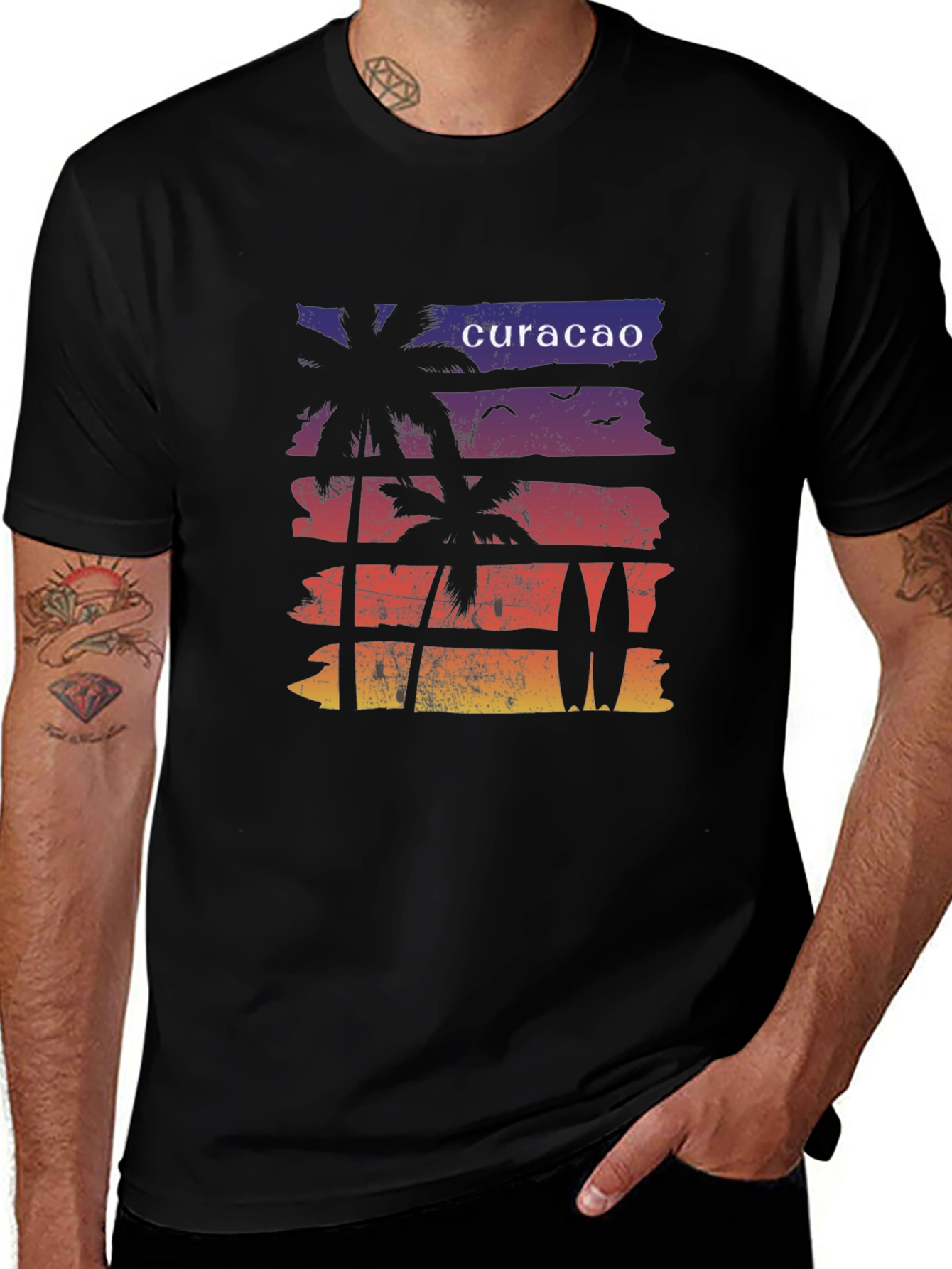 Curacao Sunset Graphic Tee