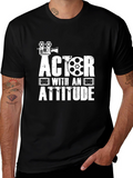Actor With An Attitude Black Graphic T-Shirt