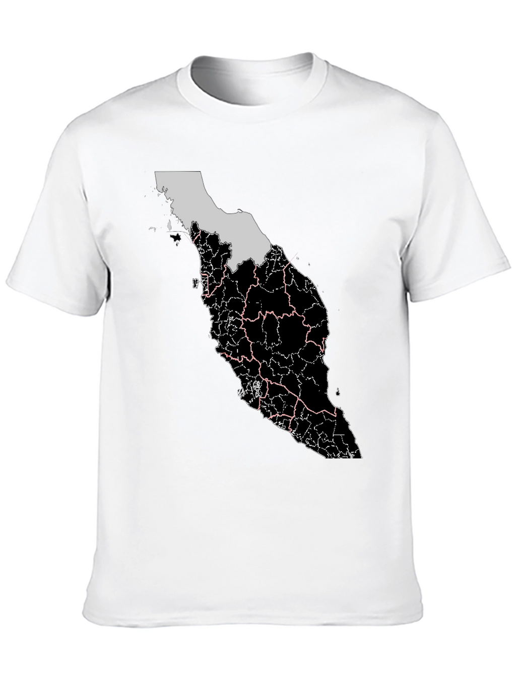 Malaysia Map T-Shirt - Black Graphic Tee