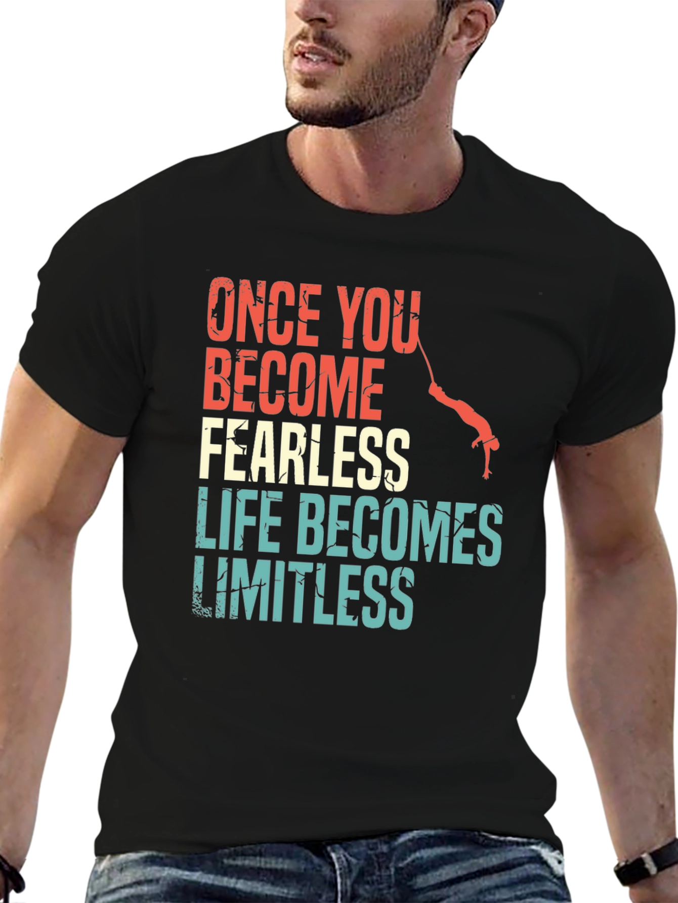 Fearless Limitless Black Graphic Tee