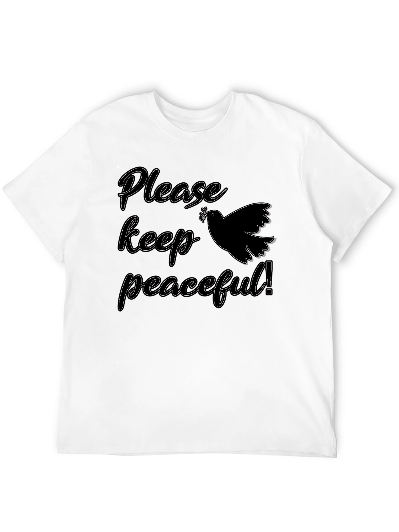 Peaceful Dove Graphic Black T-Shirt