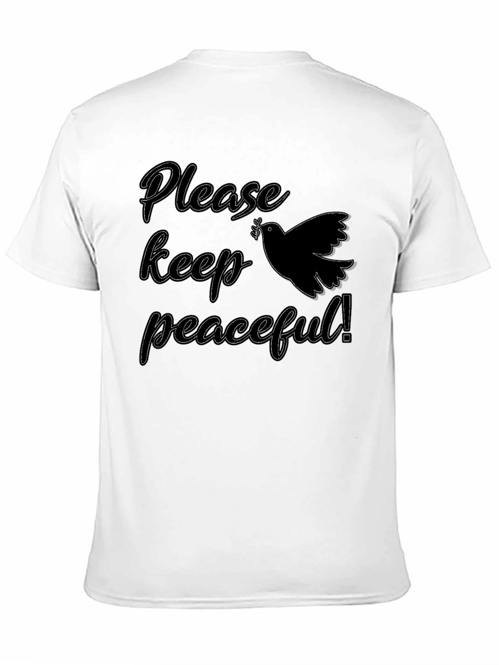 Peaceful Dove Graphic Black T-Shirt
