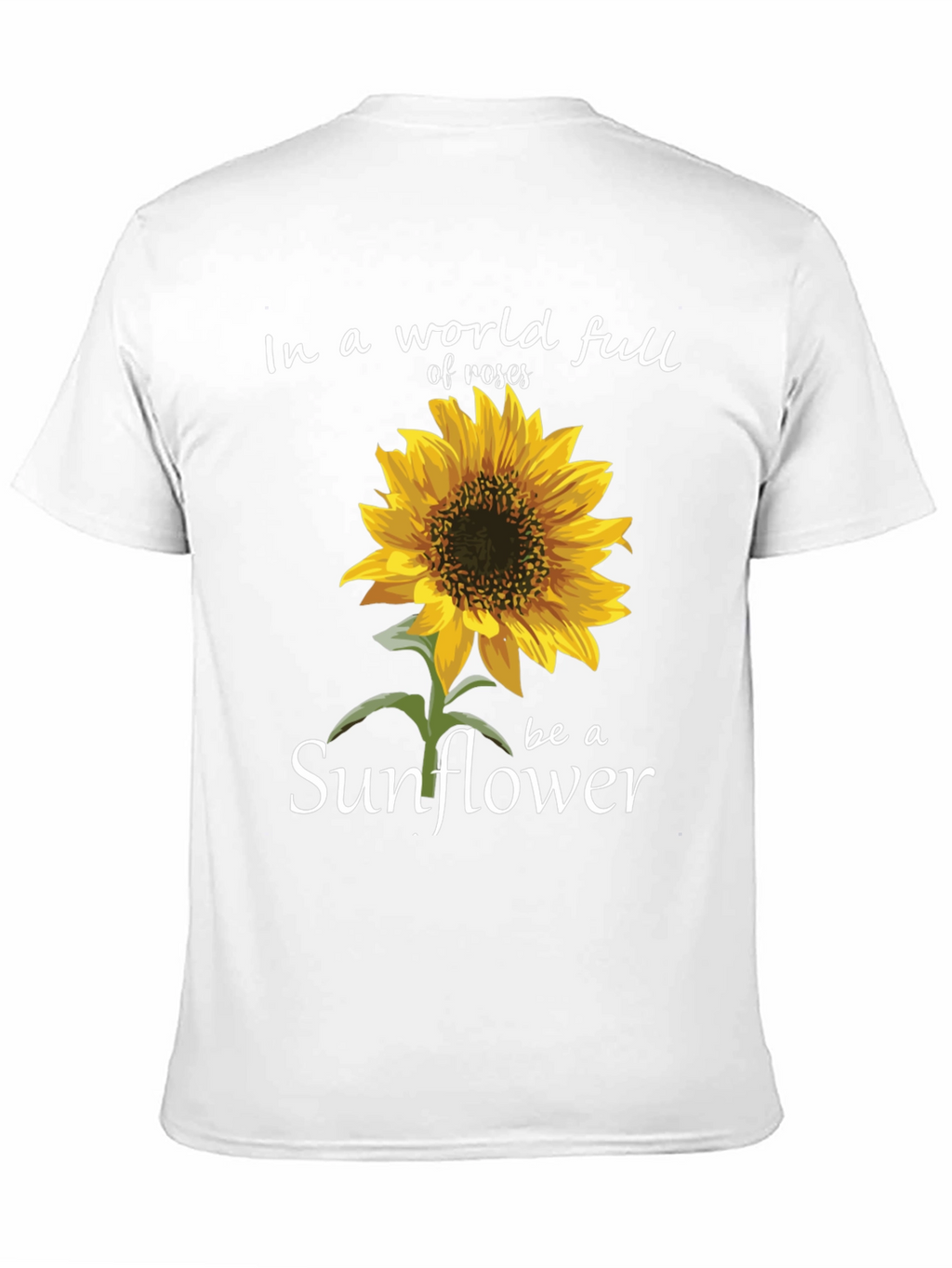 Sunflower Graphic Tee - Inspirational Black T-Shirt