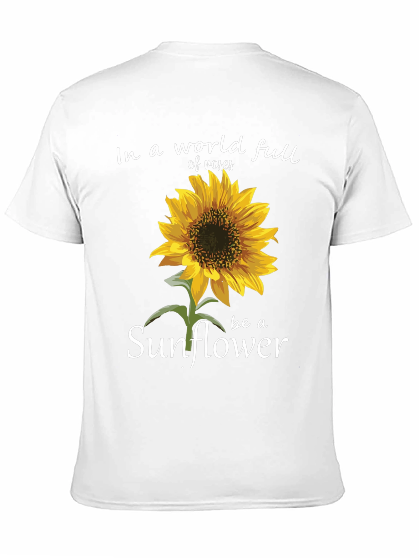 Sunflower Graphic Tee - Inspirational Black T-Shirt