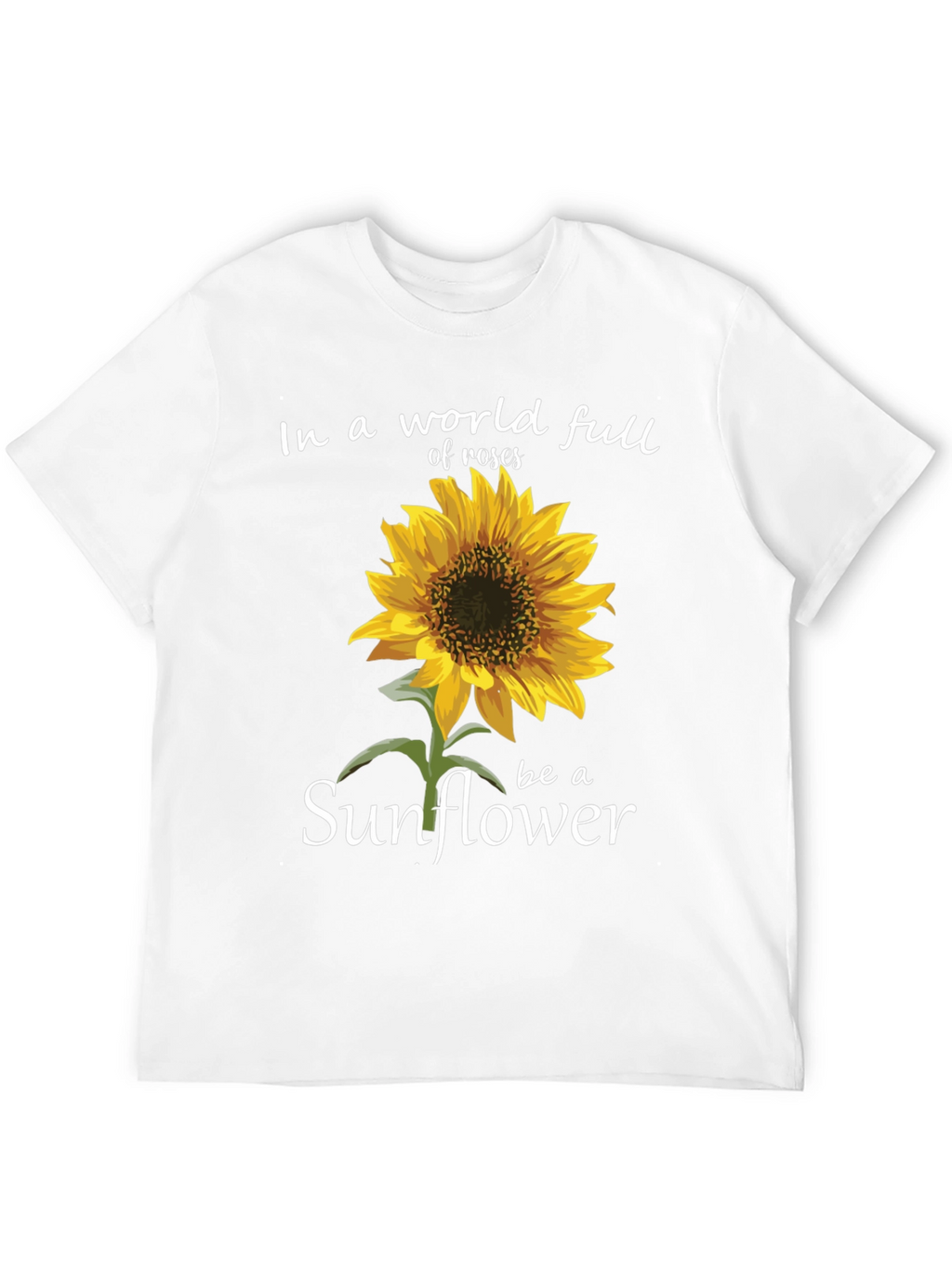 Sunflower Graphic Tee - Inspirational Black T-Shirt