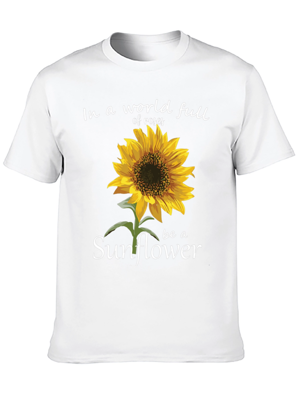 Sunflower Graphic Tee - Inspirational Black T-Shirt