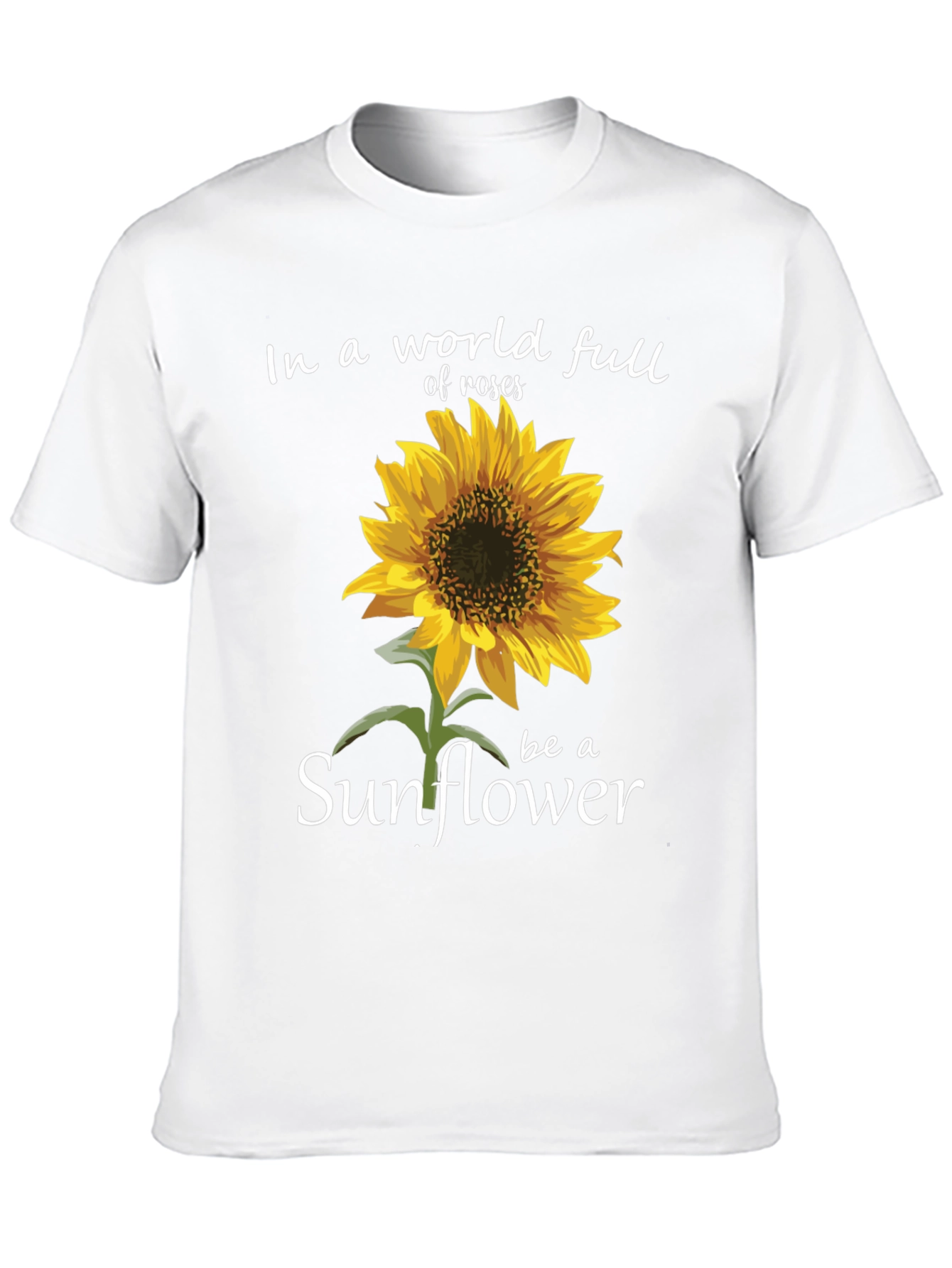 Sunflower Graphic Tee - Inspirational Black T-Shirt