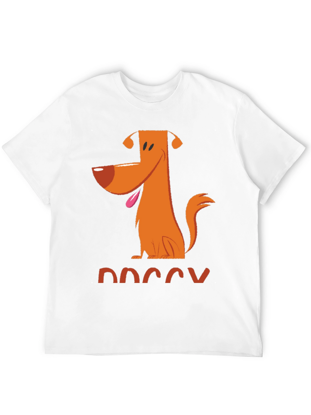 Doggy Cartoon Graphic Tee - Black Cotton T-Shirt