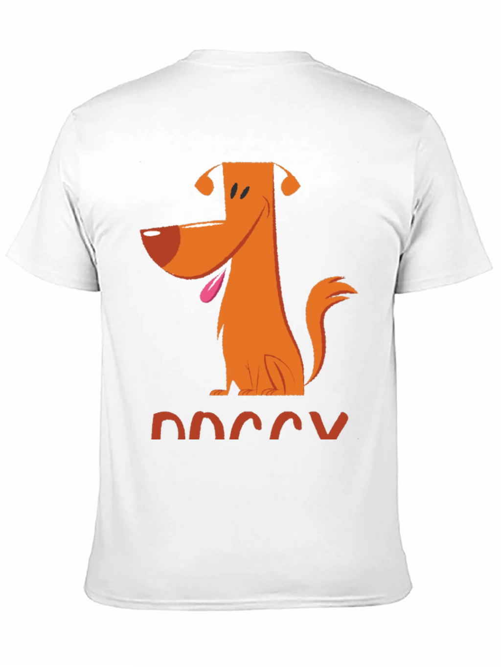 Doggy Cartoon Graphic Tee - Black Cotton T-Shirt