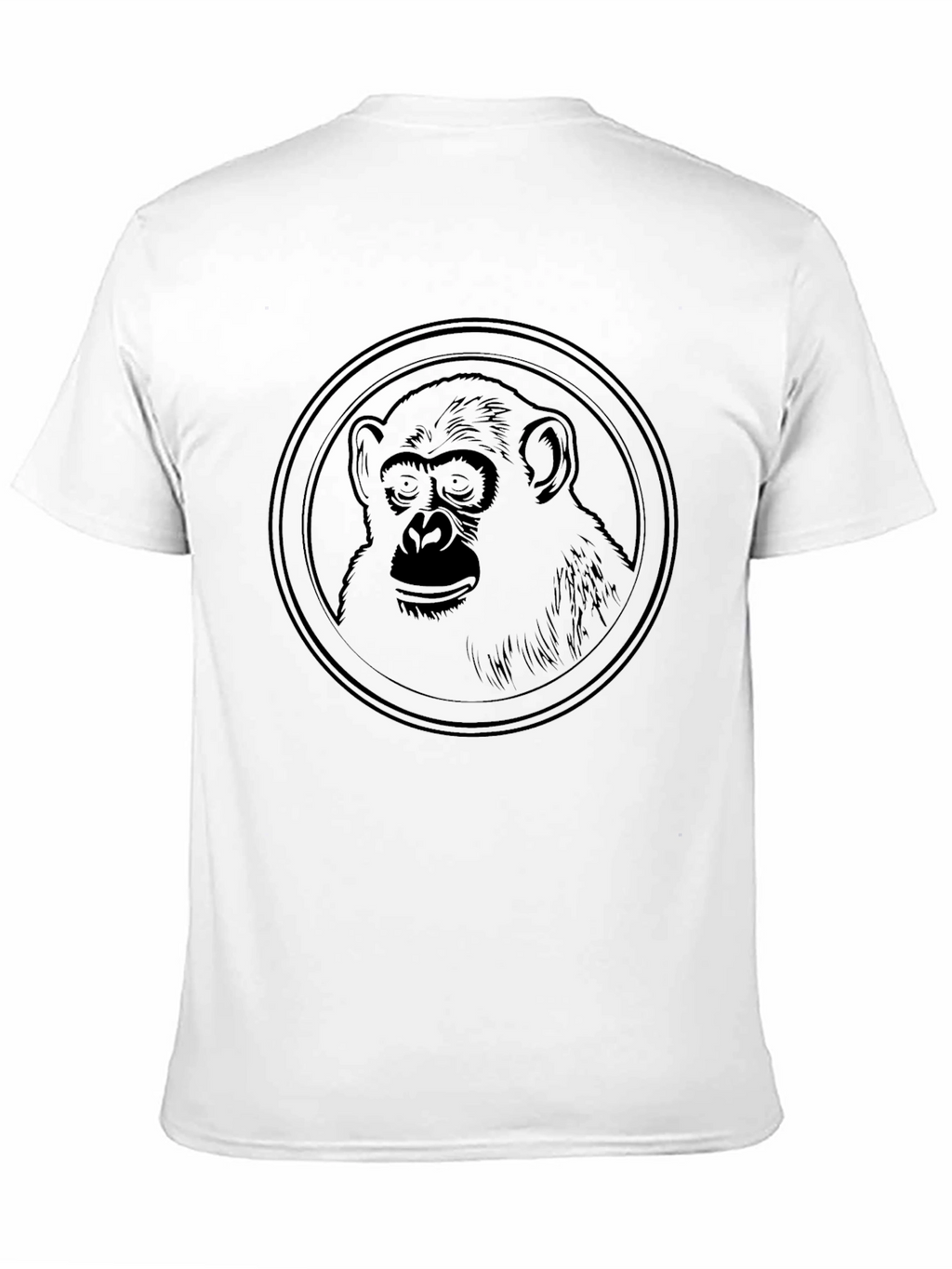 Chimpanzee Graphic Tee - Black Crew Neck T-Shirt