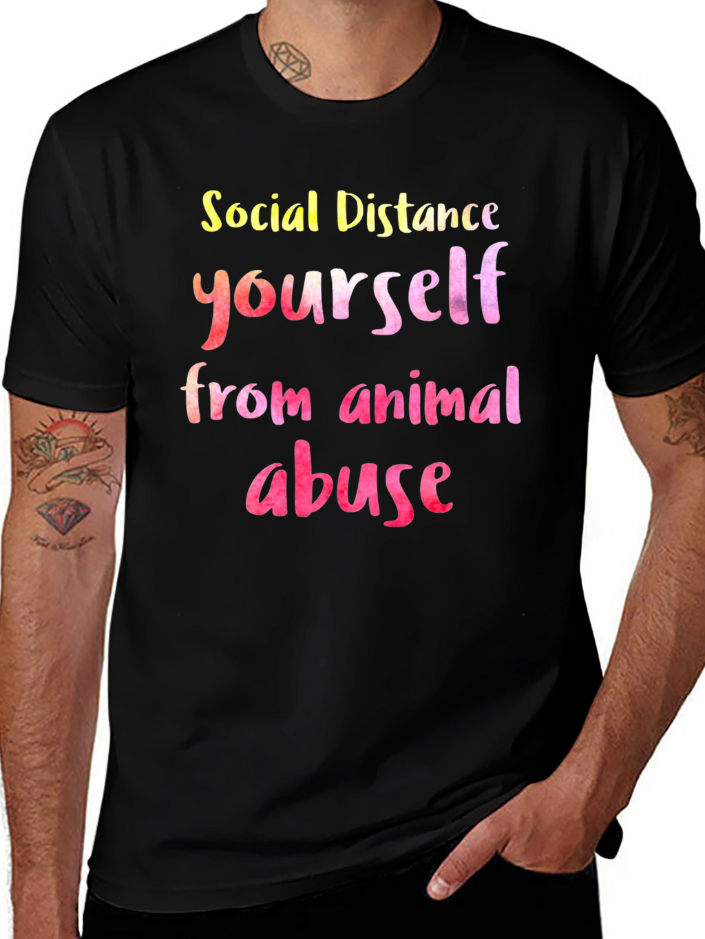 Social Distance Yourself From Animal Abuse T-Shirt