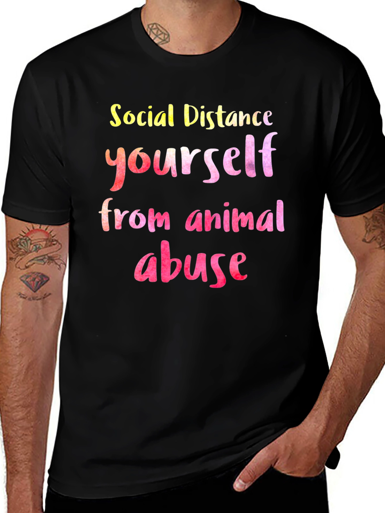 Social Distance Yourself From Animal Abuse T-Shirt