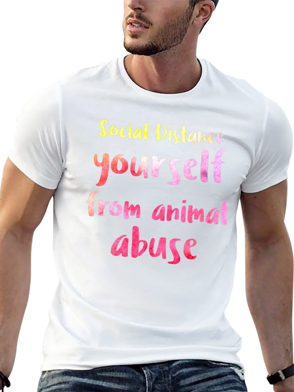 Social Distance Yourself From Animal Abuse T-Shirt