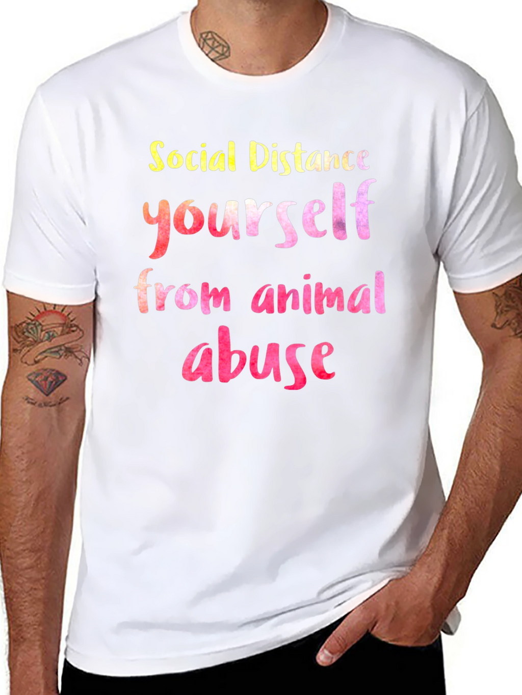 Social Distance Yourself From Animal Abuse T-Shirt