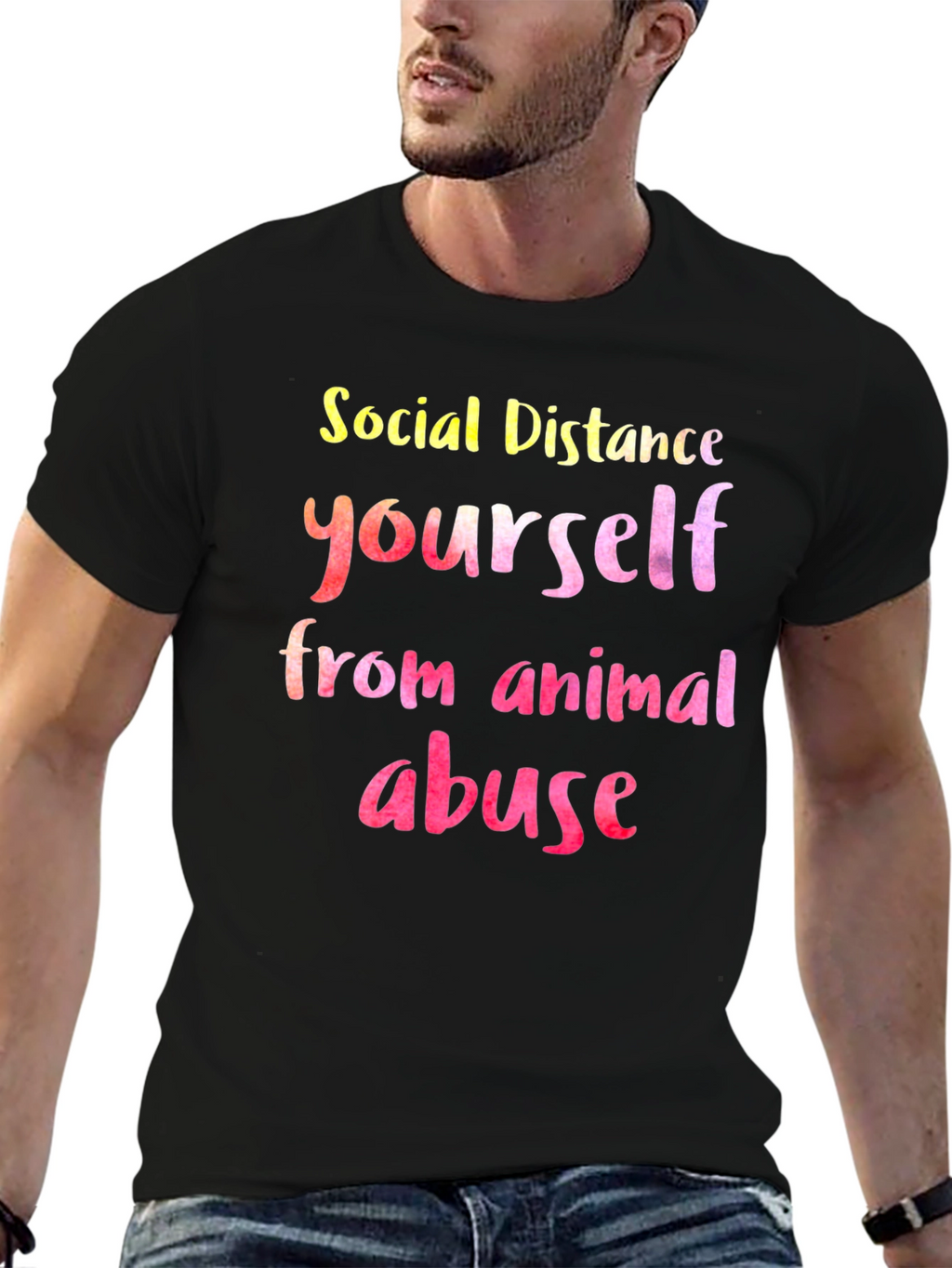 Social Distance Yourself From Animal Abuse T-Shirt