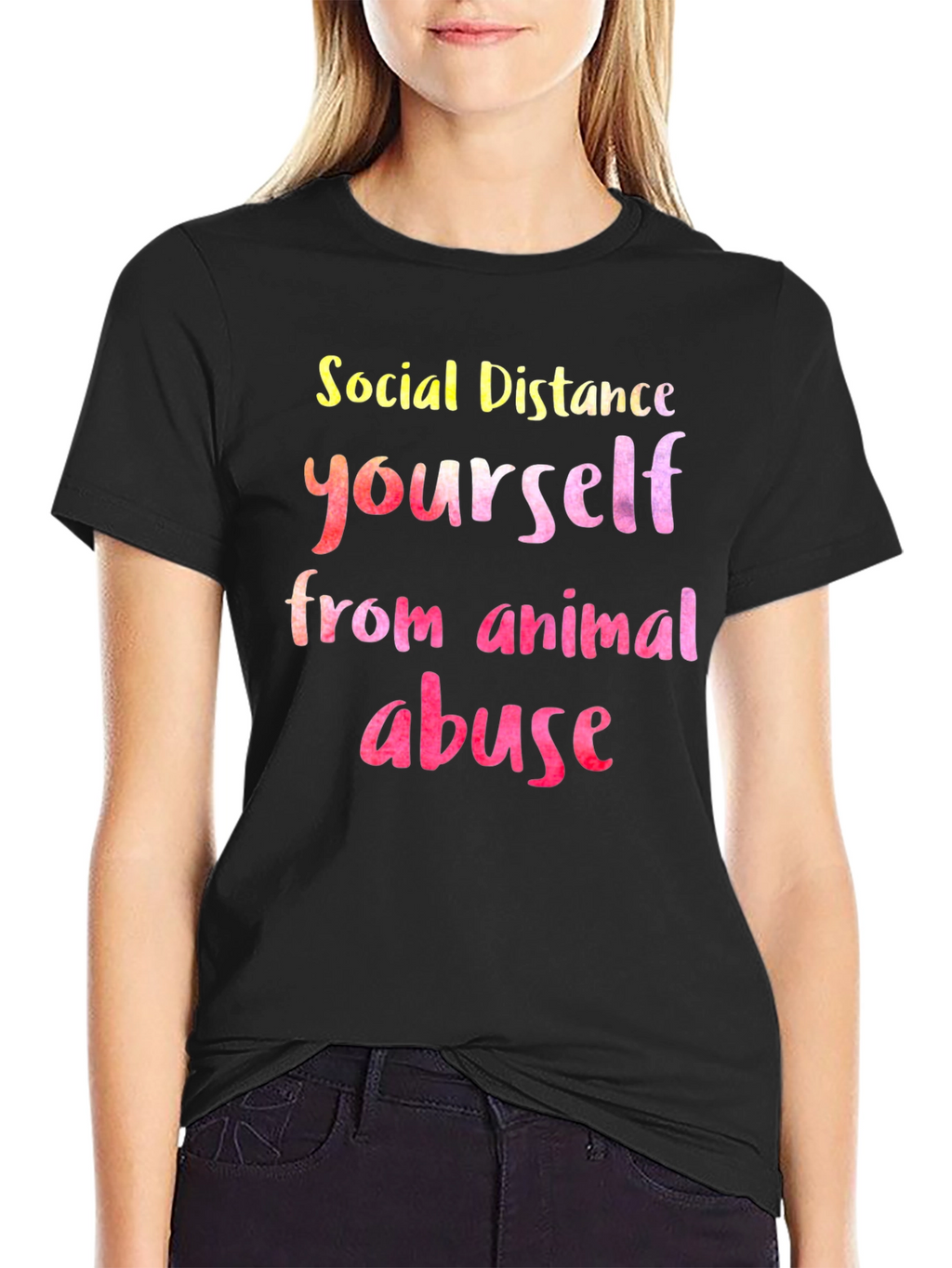 Social Distance Yourself From Animal Abuse T-Shirt