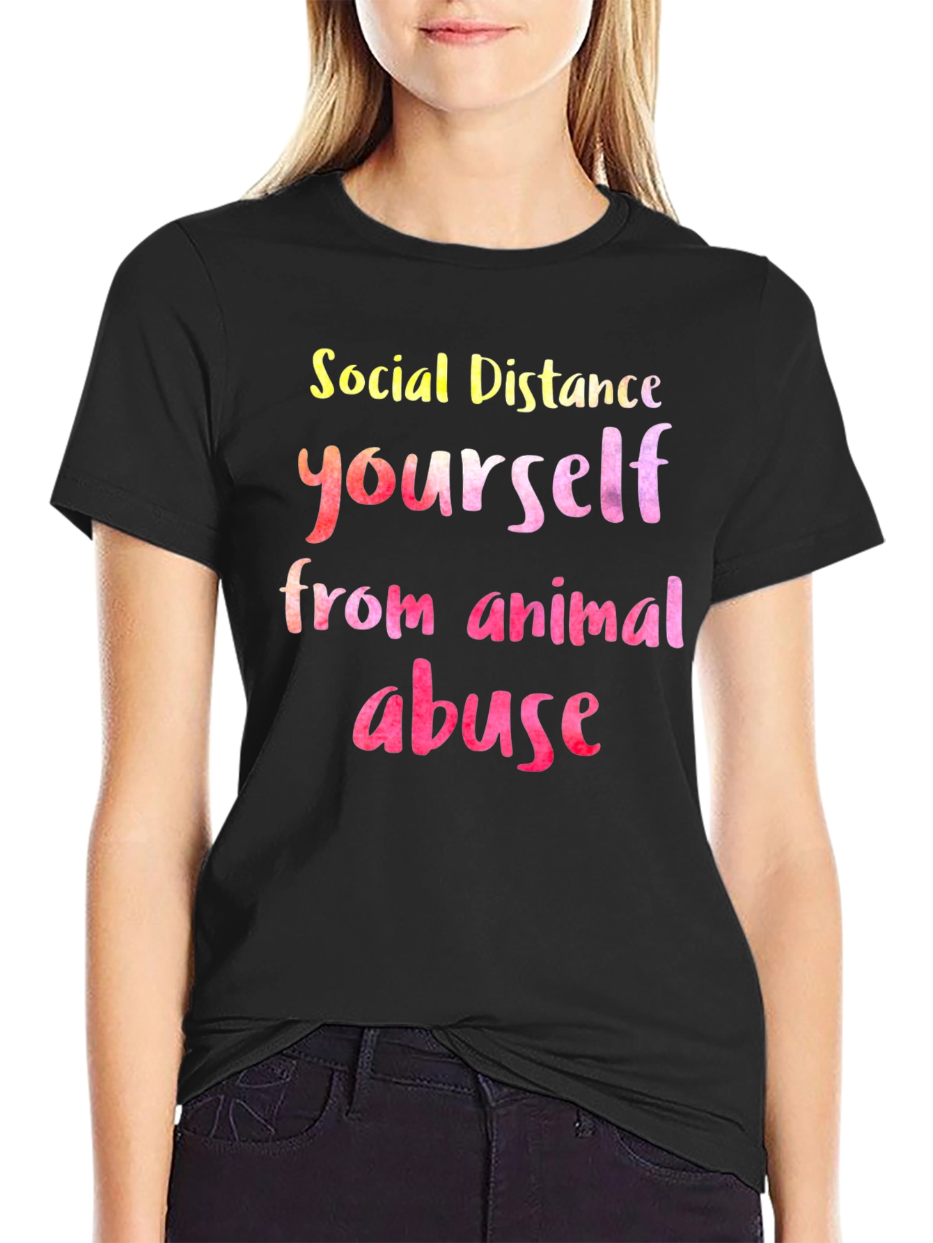 Social Distance Yourself From Animal Abuse T-Shirt