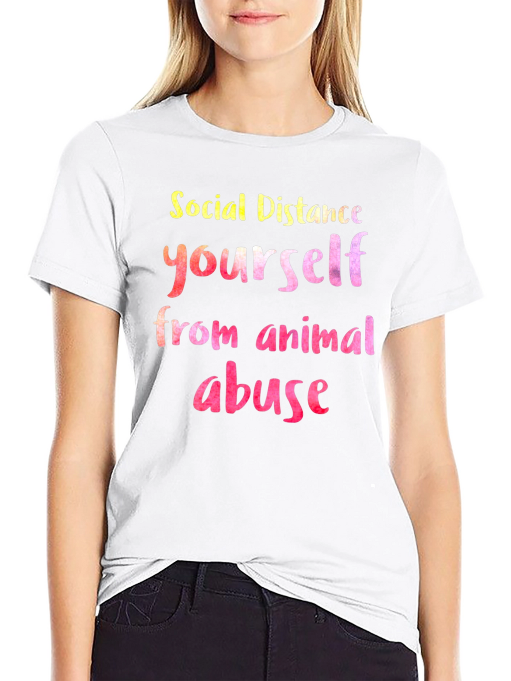 Social Distance Yourself From Animal Abuse T-Shirt