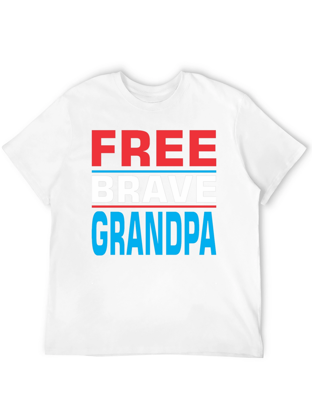 Free Brave Grandpa Graphic T-Shirt - Patriotic Design